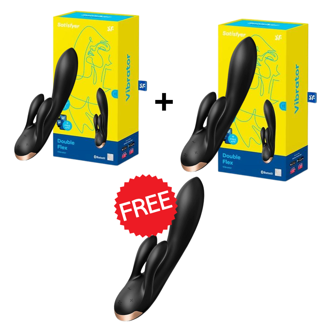 PROMO 2+1 Tester Omaggio - Satisfyer - Double Flex - App Controlled - Nero